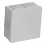 Caixa de superfície vazia VIPLAST VP-02, 6 entradas de cabo, tampa de encaixe, IP55, branca, 86x86x40mm