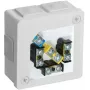 VIPLAST VP-22 Caixa de derivação à superfície com terminais, 6 entradas de cabo, branco, IP55, 86x86x40 mm