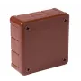 Caixa de derivação de superfície vazia VIPLAST VP-41, 12 entradas de cabo, castanho, IP55, 98x98x42 mm
