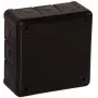 Caixa de derivação de superfície vazia VIPLAST VP-41 com 12 entradas de cabo, preto, IP55, 98x98x42mm