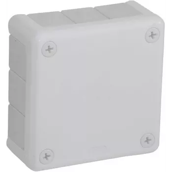 VIPLAST VP-41 Caixa de derivação à superfície, vazia, 12 entradas de cabo, branco, IP55, 98x98x42 mm