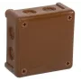 VIPLAST VP-42 caixa de derivação saliente, 8 entradas de cabo, castanho, IP55, 98x98x42 mm 042-02