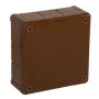 VIPLAST VP-51 Caixa de derivação de superfície, 12 entradas de cabo, castanha, IP55, 118x118x46mm