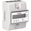 Contador de energia trifásico Virone EM-3, 80A, 3 módulos, calha DIN TH-35mm