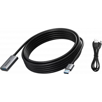 VISION TC 5MUSB3.0EXT+/BL Cabo de extensão ativo USB 3.0 5 m USB-A macho/fêmea preto prateado