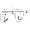 Vision VFM-MNU/P4X55 Kit de montagem em parede para videowall de alta resistência para 4 ecrãs LCD de 50-55 polegadas, vertical, parede/calha, preto