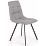 Cadeira de visitante V-CH-K/402-KR-POPIEL Tecido cinzento Aço cromado Empilhável