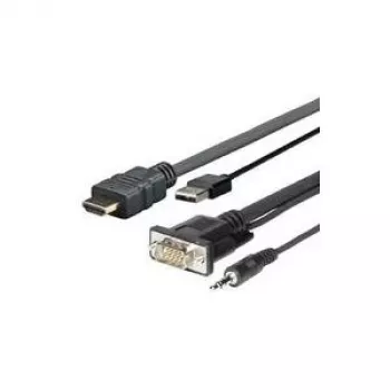 Comutador de parede VivoLink PRO HDMI+USB e Micro VGA (PROHDMIMVGA3)