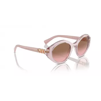 Vogue VO5576SB29421 Óculos de sol de mulher - gatinho, rosa transparente, lentes cinzento-escuro