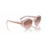 Vogue VO5576SB29421 Óculos de sol de mulher - gatinho, rosa transparente, lentes cinzento-escuro