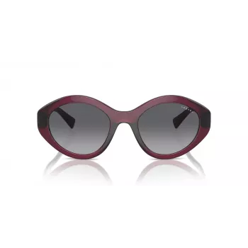 Óculos de sol de mulher VOGUE VO5576SB2989T olho de gato - armação rosa transparente, lentes cinzentas escuras, 52 mm