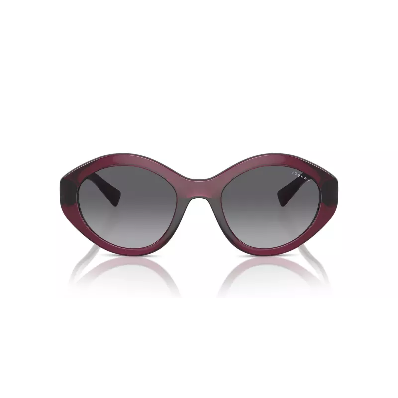 Óculos de sol de mulher VOGUE VO5576SB2989T olho de gato - armação rosa transparente, lentes cinzentas escuras, 52 mm