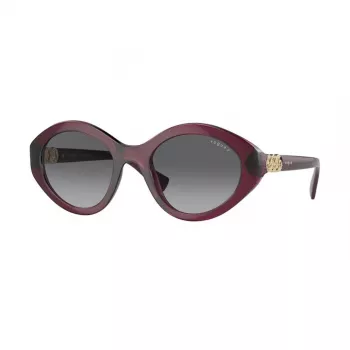 Óculos de sol de mulher VOGUE VO5576SB2989T olho de gato - armação rosa transparente, lentes cinzentas escuras, 52 mm