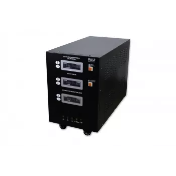 Estabilizador de tensão trifásico VOLT POLSKA AVR PRO 25000VA automático precisão 3% servomotor