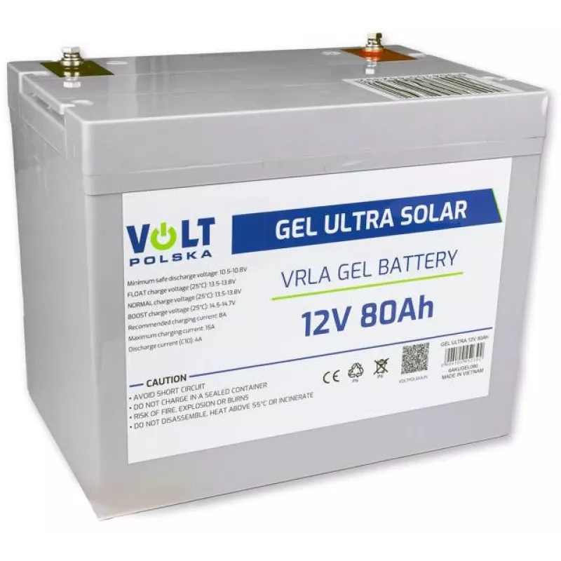 Bateria Volt Polska Gel VPRO 12V 80Ah