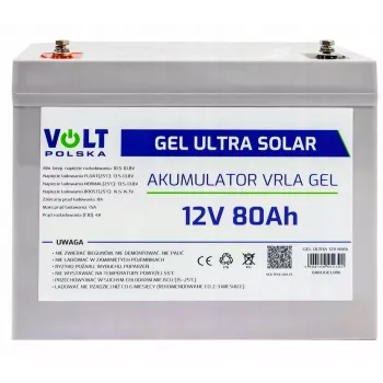 Bateria Volt Polska Gel VPRO 12V 80Ah