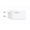 Carregador de parede Voltage GaN 67W, 2x USB-C e 1x USB-A, PD 3.0, QC 3.0, PPS, ficha EU, branco