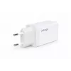 Carregador de parede Voltage GaN 67W, 2x USB-C e 1x USB-A, PD 3.0, QC 3.0, PPS, ficha EU, branco