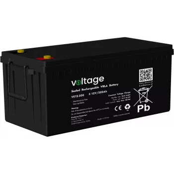 Bateria AGM Voltage 12V 200Ah VE12-200 (vida útil de 6-9 anos)