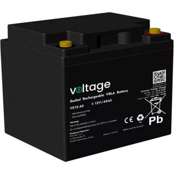 Bateria AGM Voltage 12V 40Ah VE12-40 (vida útil de 6-9 anos)