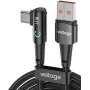 Cabo angular VOLTAGE PowerAngle 66W PD USB-A para USB-C 1m preto
