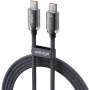 VOLTAGE PureCrystal Cabo USB-C para USB-C PD 100W 1m preto