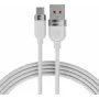 Cabo de carregamento rápido USB-A para USB-C VOLTAGE VEKS66AC100WE silicone 66W PD 1m branco