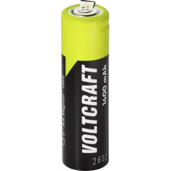 Bateria AA NiMH VOLTCRAFT 1,2 V 1400 mAh com aba de soldar, alta corrente, Ready to Use VC-17666035