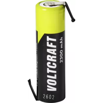 VOLTCRAFT pilha AA NiMH 1,2 V 2300 mAh com terminais de solda em Z, alta corrente, pronta a usar, pack de 1 VC-17666050