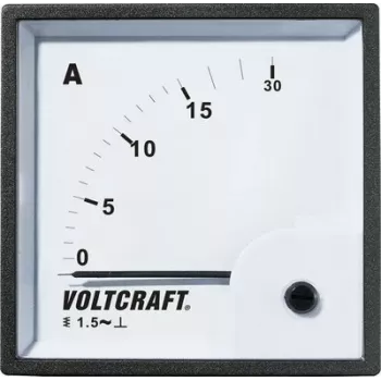 VOLTCRAFT AM-72X72/15A Amperímetro de corrente alternada de ferro móvel, 72x72mm, 0-15A, classe 1.5
