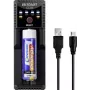 Carregador universal de células redondas VOLTCRAFT CC1A para NiMH, Li-Ion, LiFePO4, NiCd - 1 posto de carregamento, alimentado por USB, compatível com AA, AAA, C, 10440, 14500, 16340