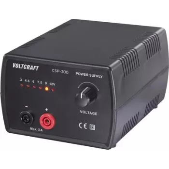 VOLTCRAFT CSP-300 fonte de alimentação comutada universal, selecionável 3-12 V DC, 3 A máx., 36 W, 1 saída, alimentada pela rede VC-17192775