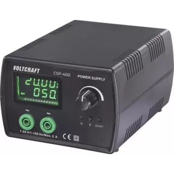 VOLTCRAFT CSP-400 fonte de alimentação de laboratório AC, ajustável 1-20 V/AC, 1-2 A, 40 W, alimentação por rede e bateria, 1 saída VC-17192785