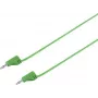 VOLTCRAFT cabo de medição altamente flexível ficha de lamelas de 2 mm para ficha de lamelas de 2 mm, 0,6 m, verde, 2,2 A, MSB-200 (VC-8557715)