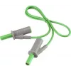 VOLTCRAFT Cabo de medição de segurança altamente flexível [ficha de lâminas de 4 mm - ficha de lâminas de 4 mm] 0,5 m verde MSB-501 10 A (VC-8063525)