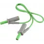 VOLTCRAFT Cabo de medição de segurança altamente flexível [ficha de lâminas de 4 mm - ficha de lâminas de 4 mm] 0,5 m verde MSB-501 10 A (VC-8063525)