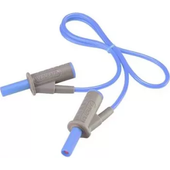 VOLTCRAFT cabo de medição de segurança altamente flexível [ficha de lâminas 4 mm - ficha de lâminas 4 mm] 0,5 m azul MSB-501 10 A (VC-8063410)