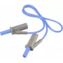 VOLTCRAFT cabo de medição de segurança altamente flexível [ficha de lâminas 4 mm - ficha de lâminas 4 mm] 0,5 m azul MSB-501 10 A (VC-8063410)