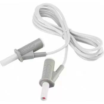 VOLTCRAFT cabo de medição de segurança altamente flexível [ficha de lâminas 4 mm - ficha de lâminas 4 mm] 1,5 m branco MSB-501 10 A (VC-8063555)