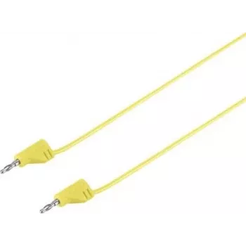 VOLTCRAFT Cabo de medição altamente flexível [ficha de lâminas 2 mm - ficha de lâminas 2 mm] 0,6 m amarelo MSB-200 2,2 A (VC-8557690)