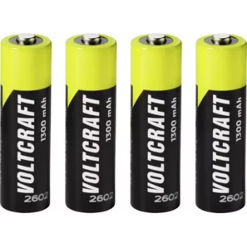 Bateria Mignon AA NiMH VOLTCRAFT 1300 mAh 1,2 V Ready to Use pack de 4 (VC-17275445)
