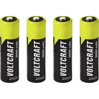 Bateria recarregável VOLTCRAFT Mignon AA NiMH 2650 mAh 1,2 V Ready to Use, pack de 4 VC-17275465