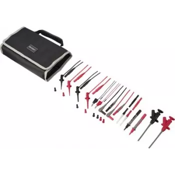VOLTCRAFT MLSet-120 Conjunto de cabos de medição, 6 peças, fichas banana de 4 mm, pontas de prova, contactos de pino de 0,64 mm, 1,2 m, vermelho/preto VC-18652750