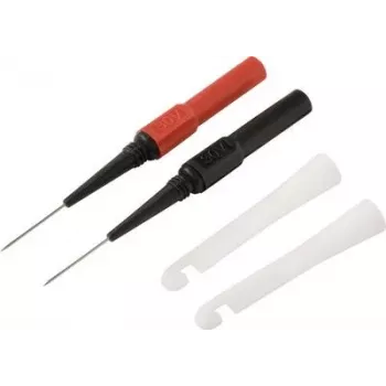 Conjunto de cabos de medição de segurança Voltcraft MMS-130 com pinças, fichas banana de 4 mm, 1,2 m, CAT III 1000 V, preto/vermelho VC-17155590