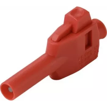 VOLTCRAFT MP-4 ficha banana de 4 mm, reta, ligação por aperto, vermelho, 50 unid. VC-17002935