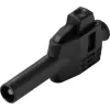 Ficha de laboratório VOLTCRAFT MP-4, ligação de aperto, reta, pino 4 mm, preto, 32 A, 60 V DC VC-17195190