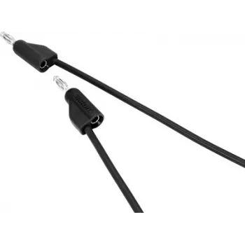 Cabo de medição VOLTCRAFT MSB-100 preto 1 m, ficha banana de 4 mm para ficha banana de 4 mm, CAT III 1000V CAT IV 600V 19A VC-15443090