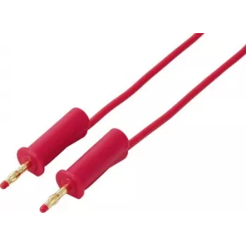 VOLTCRAFT MSB-132 Cabo de medição vermelho de 1m ficha de 4mm para ficha de 4mm 10A 1000V CAT II VC-18709980