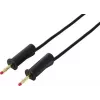 Cabo de medição de segurança VOLTCRAFT MSB-132 2 m preto, fichas empilháveis de 4 mm, 32 A, 1000 V CAT III VC-18709995