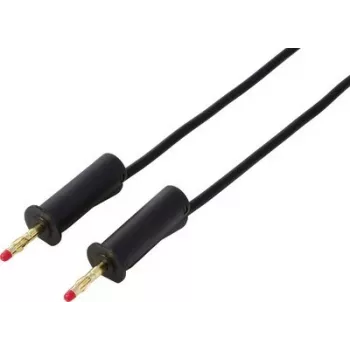 Cabo de medição de segurança VOLTCRAFT MSB-132 2 m preto, fichas empilháveis de 4 mm, 32 A, 1000 V CAT III VC-18709995